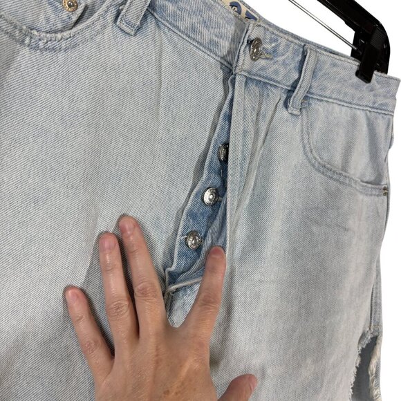 We The Free - Free People Raw Hem 5" Inseam Jean Shorts Women's Waist Size 27 - Picture 3 of 8